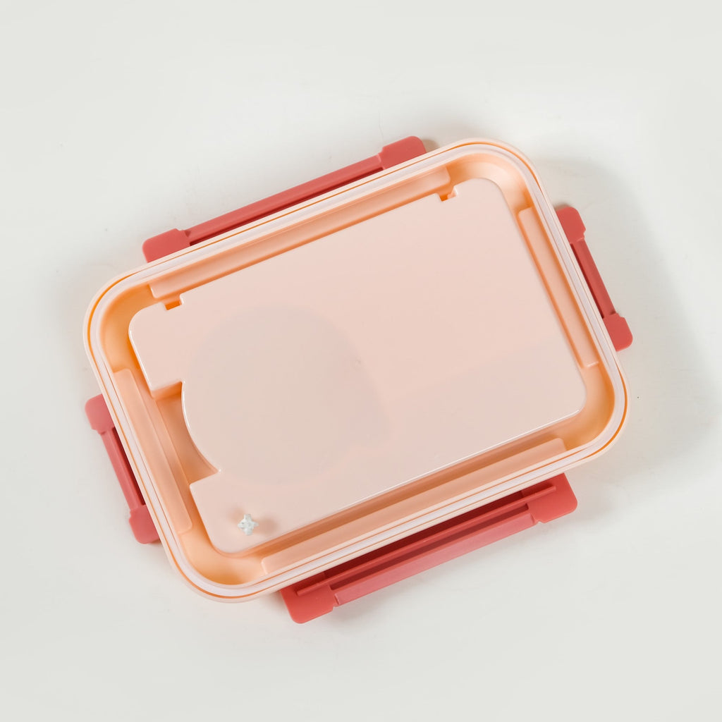 Insulated Lunch Box With 2 Compartments Pink 800ml Nestasia