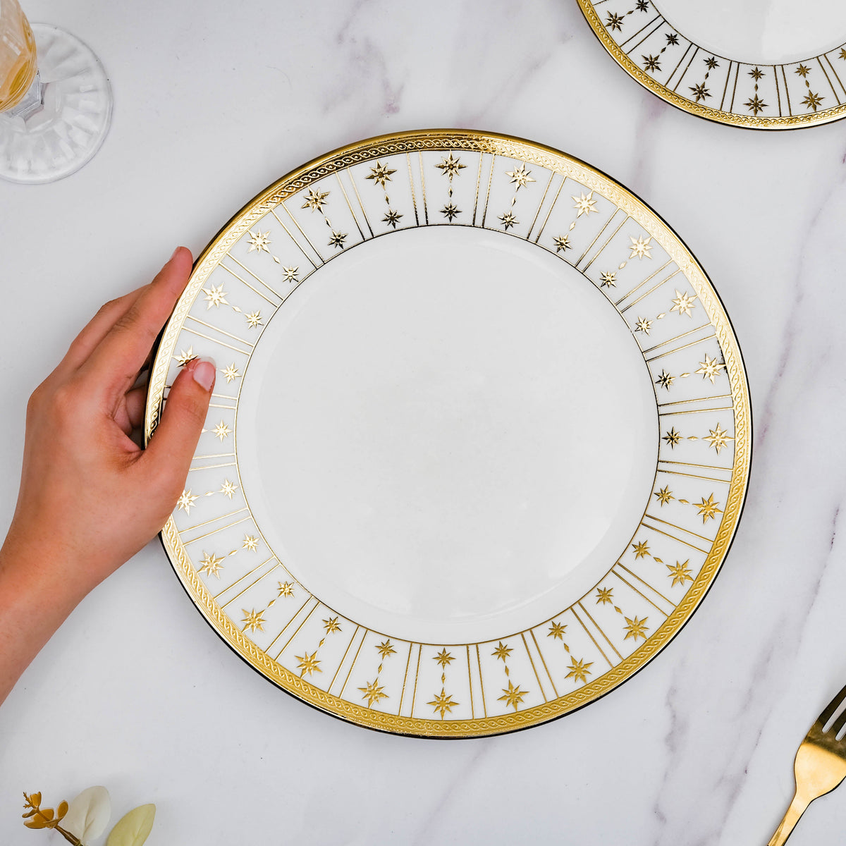 Aurelea Striped Dinner Plate Nestasia