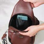 Voyager Crossbody Sling Bag Brown Nestasia