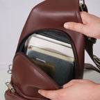 Voyager Crossbody Sling Bag Brown Nestasia