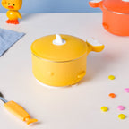 Stay Warm Steel Bowl With Suction Base Yellow 350 ml Nestasia
