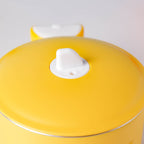 Stay Warm Steel Bowl With Suction Base Yellow 350 ml Nestasia