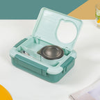 Lunch Box With 2 Sections Green 800ml Nestasia