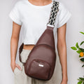 Voyager Crossbody Sling Bag Brown Nestasia