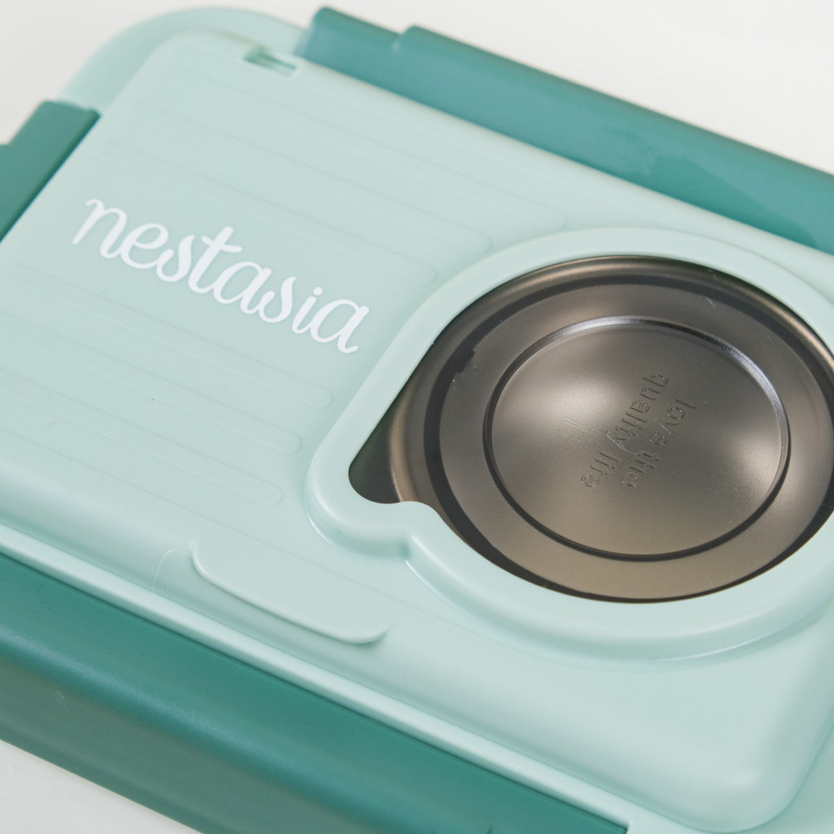Lunch Box With 2 Sections Green 800ml Nestasia