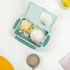 Lunch Box With 2 Sections Green 800ml Nestasia