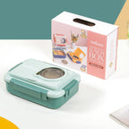 Lunch Box With 2 Sections Green 800ml Nestasia