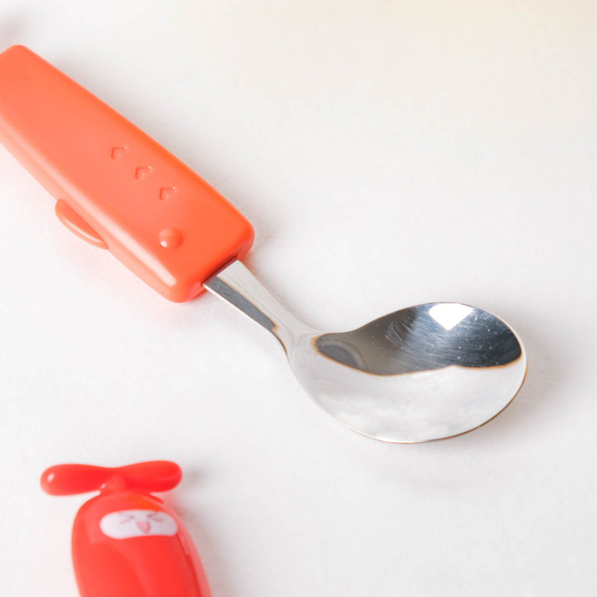 Stainless Steel Kids Feeding Spoon Orange Nestasia