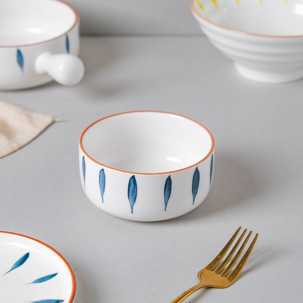 Teardrop Blue And Yellow 22 Piece Dinner Set For 6 Nestasia