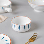 Teardrop Blue And Yellow 22 Piece Dinner Set For 6 Nestasia