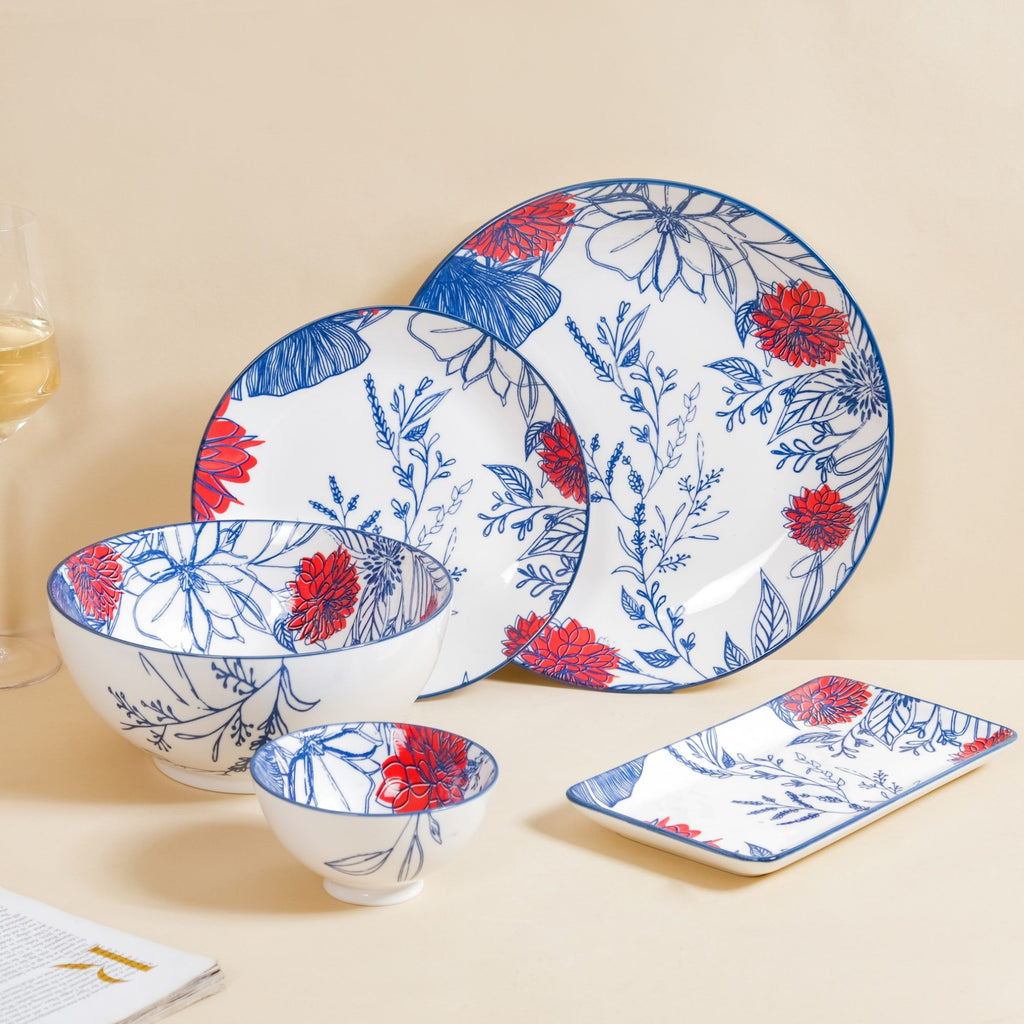 Oriental Elegance 22 Piece Dinner Set For 6 Nestasia
