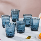 Everyday Drinking Glass Blue Set Of 6 250 ml Nestasia