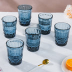 Everyday Drinking Glass Blue Set Of 6 250 ml Nestasia