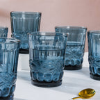 Everyday Drinking Glass Blue Set Of 6 250 ml Nestasia