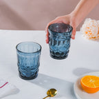 Everyday Drinking Glass Blue Set Of 6 250 ml Nestasia