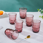 Rose Everyday Drinking Glass Mauve Set Of 6 250 ml Nestasia