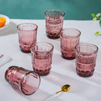 Rose Everyday Drinking Glass Mauve Set Of 6 250 ml Nestasia