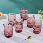 Rose Everyday Drinking Glass Mauve Set Of 6 250 ml Nestasia