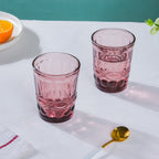 Rose Everyday Drinking Glass Mauve Set Of 6 250 ml Nestasia