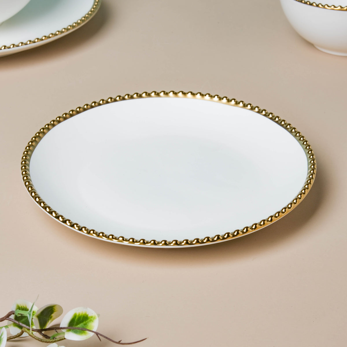 Green And White Elysian 22 Piece Dinnerware For 6 Nestasia