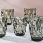 Crystal Tumbler Grey Small Set Of 6 250 ml Nestasia