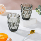 Crystal Tumbler Grey Small Set Of 6 250 ml Nestasia