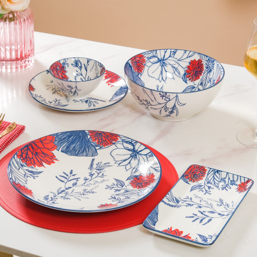 Oriental Elegance 22 Piece Dinner Set For 6 Nestasia
