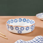 Blue Daisy Serving Bowl 7 Inch Nestasia