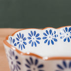 Blue Daisy Serving Bowl 7 Inch Nestasia