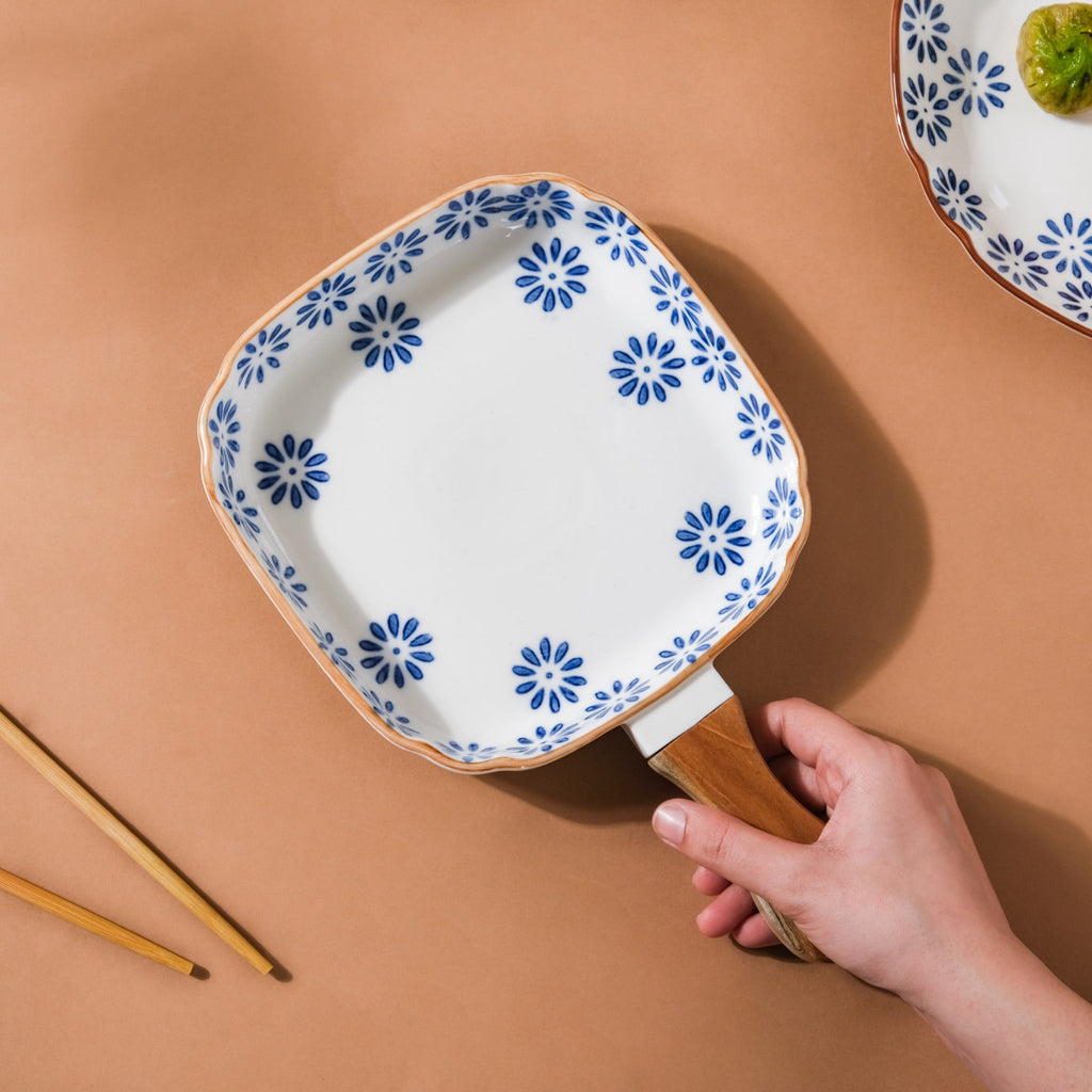 Square Ceramic Pasta Plate Nestasia