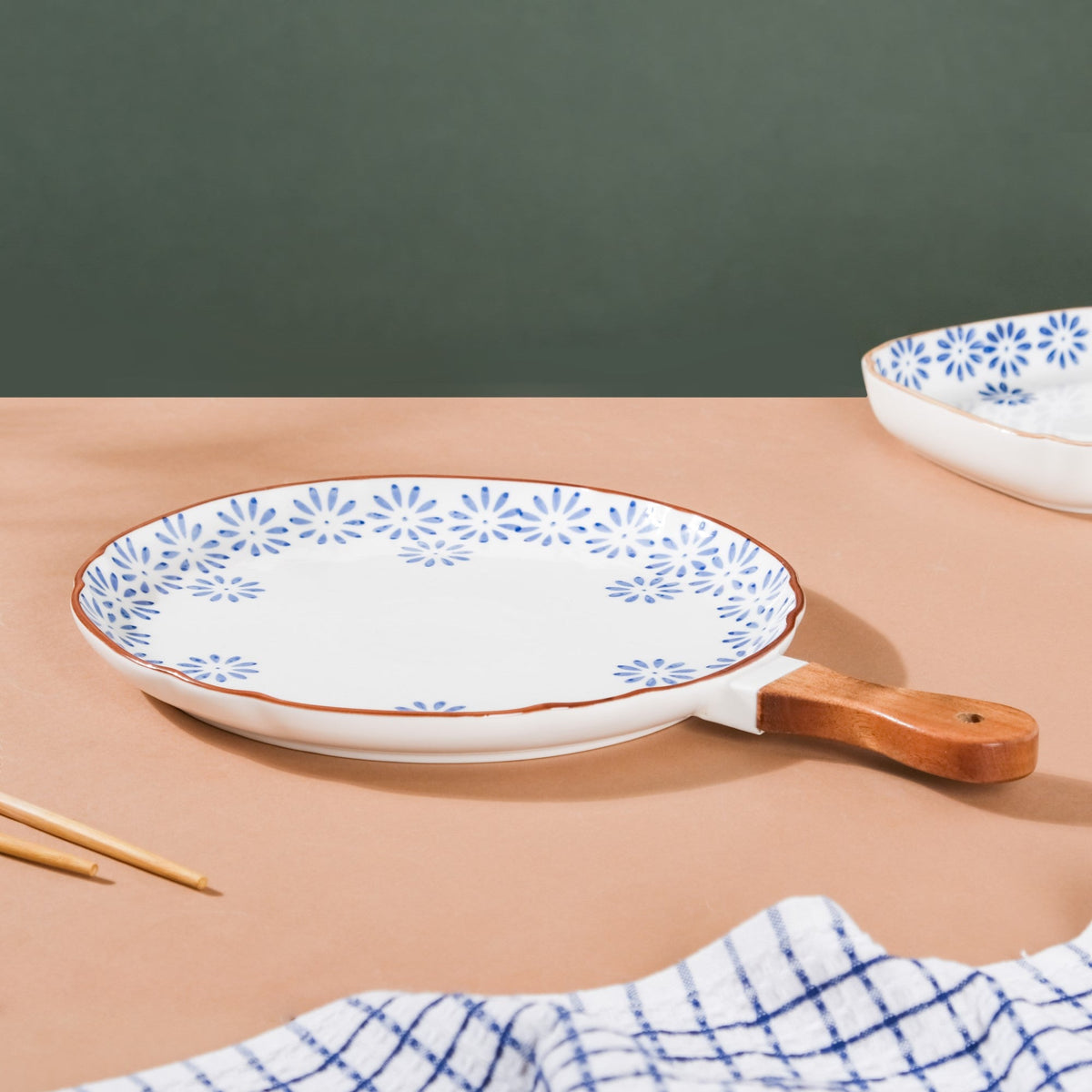 Floral Ceramic Pasta Plate Nestasia