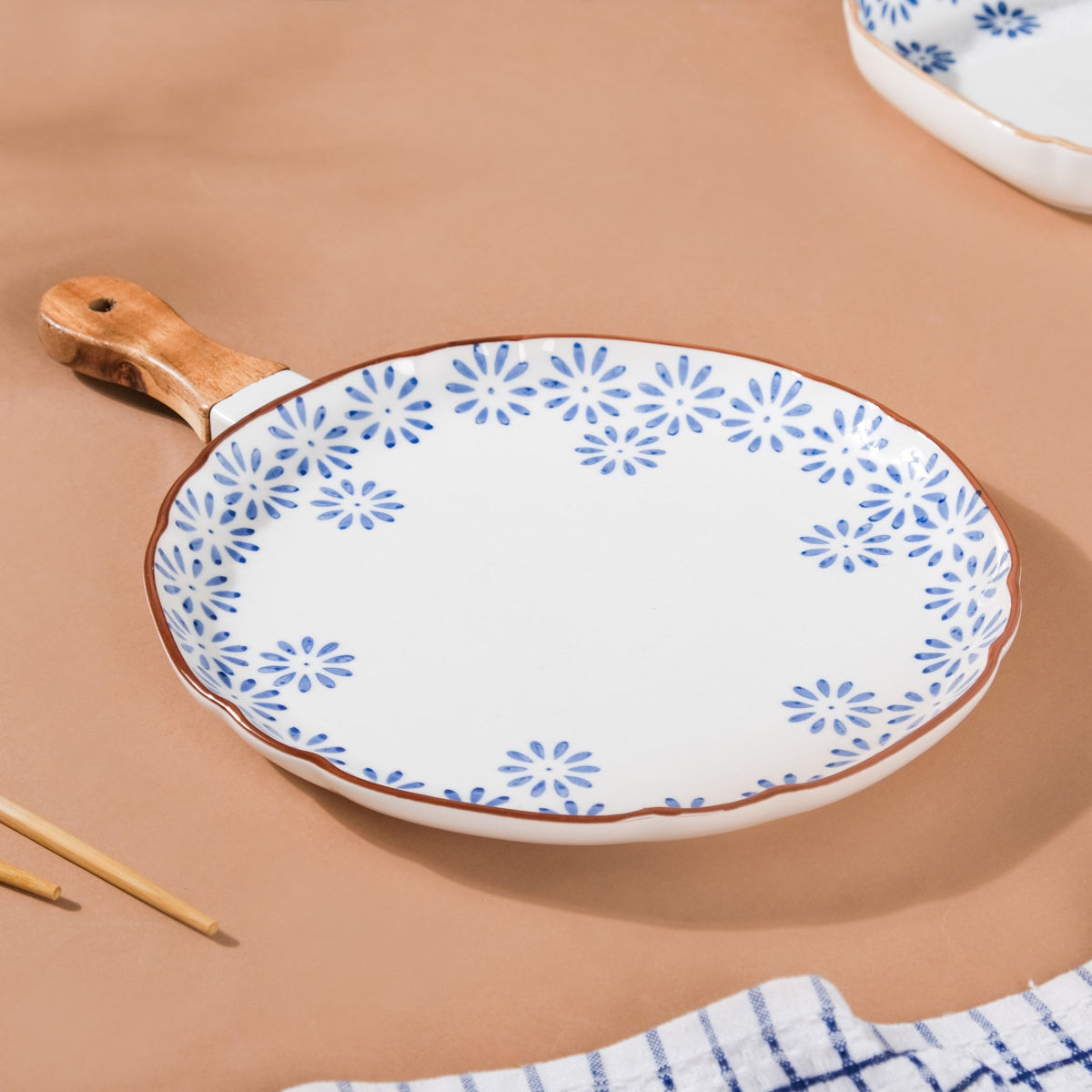 Floral Ceramic Pasta Plate Nestasia