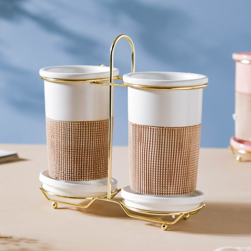 Gemini Twin Tumbler Set Of 2 White Nestasia