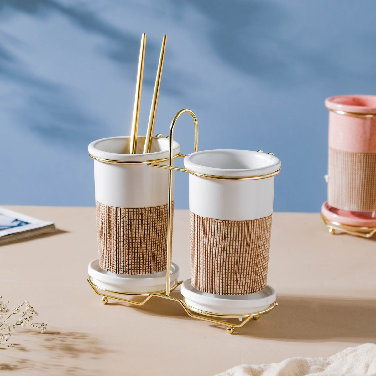 Gemini Twin Tumbler Set Of 2 White Nestasia