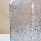 Art Deco Pebble Patterned Glass Vase Grey 9.5 Inch Nestasia