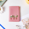 Cactus Two Fold Passport Cover Pink Nestasia
