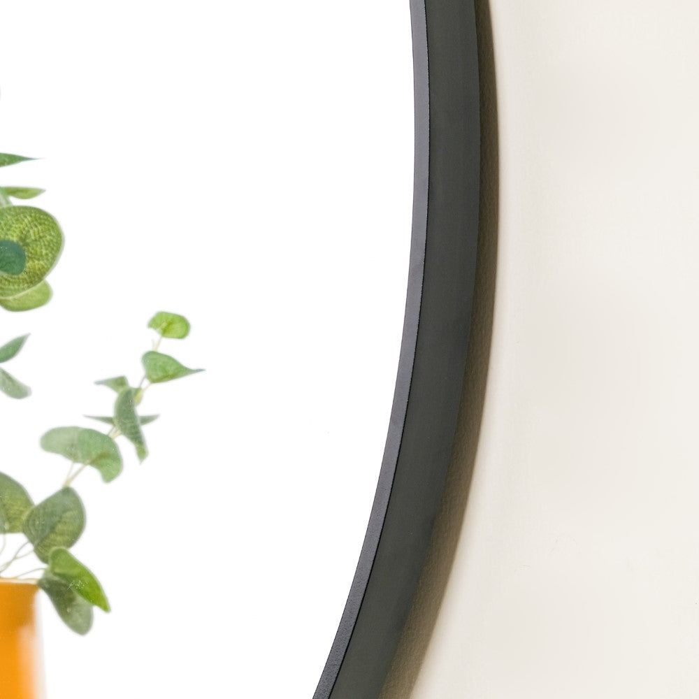 Round Wall Mirror Black 23 Inch Nestasia