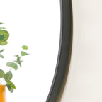 Round Wall Mirror Black 23 Inch Nestasia