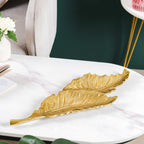 Leaf Platter For Table Decor Gold 20 Inch Nestasia