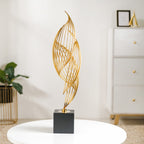 Eternal Flame Sculpture Showpiece Gold Large Nestasia