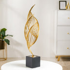 Eternal Flame Sculpture Showpiece Gold Large Nestasia