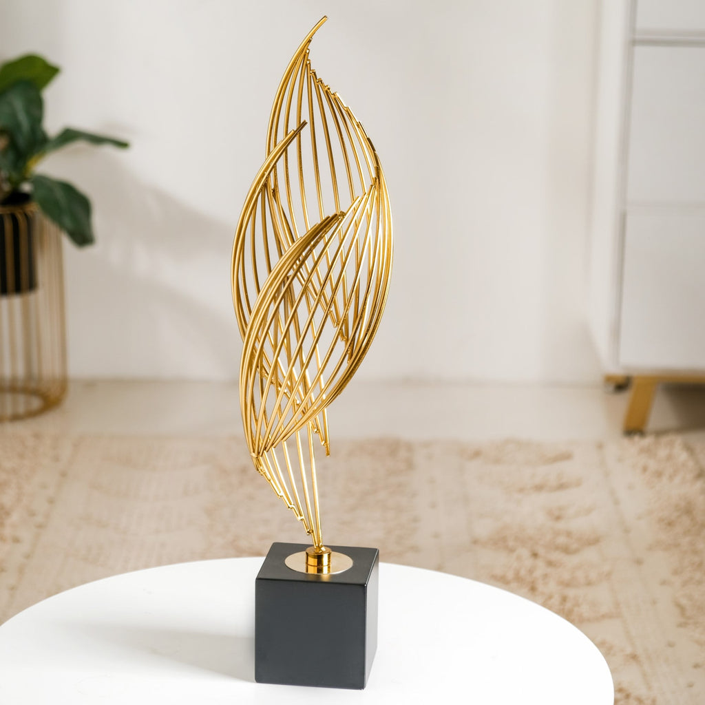 Eternal Flame Sculpture Showpiece Gold Large Nestasia