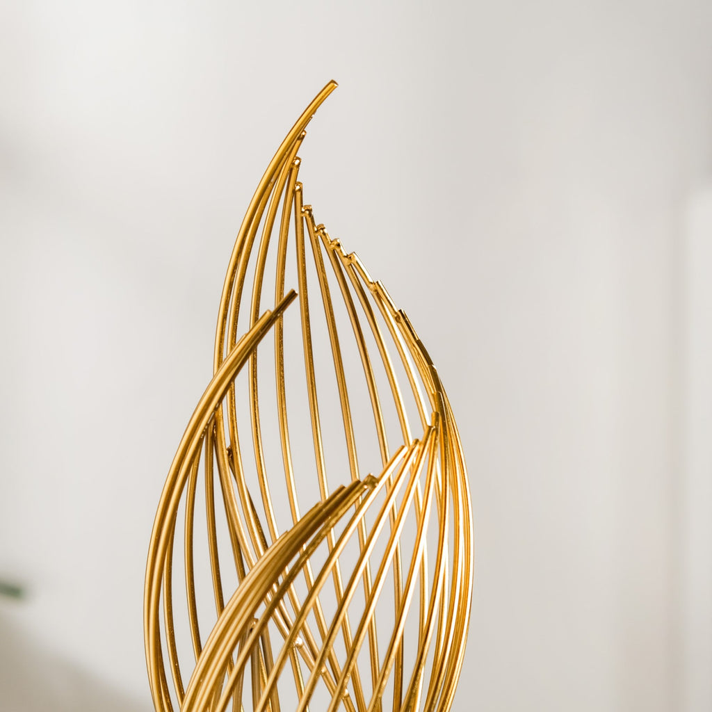 Eternal Flame Sculpture Showpiece Gold Large Nestasia