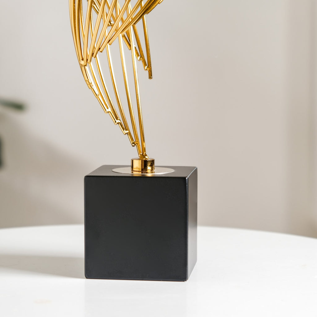 Eternal Flame Sculpture Showpiece Gold Large Nestasia