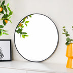 Round Wall Mirror Black 23 Inch Nestasia