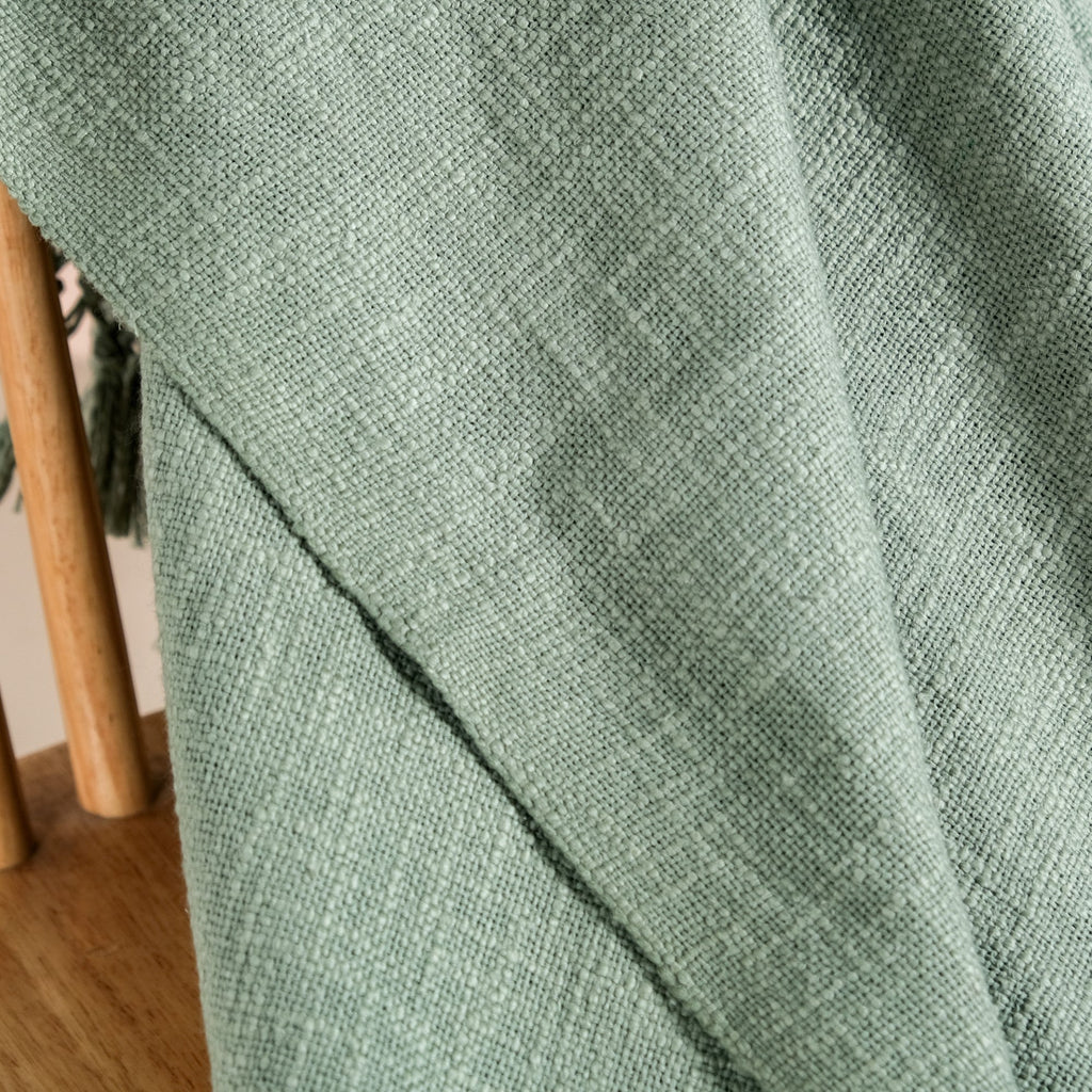 Pure Cotton Woven Throw Blanket Nestasia