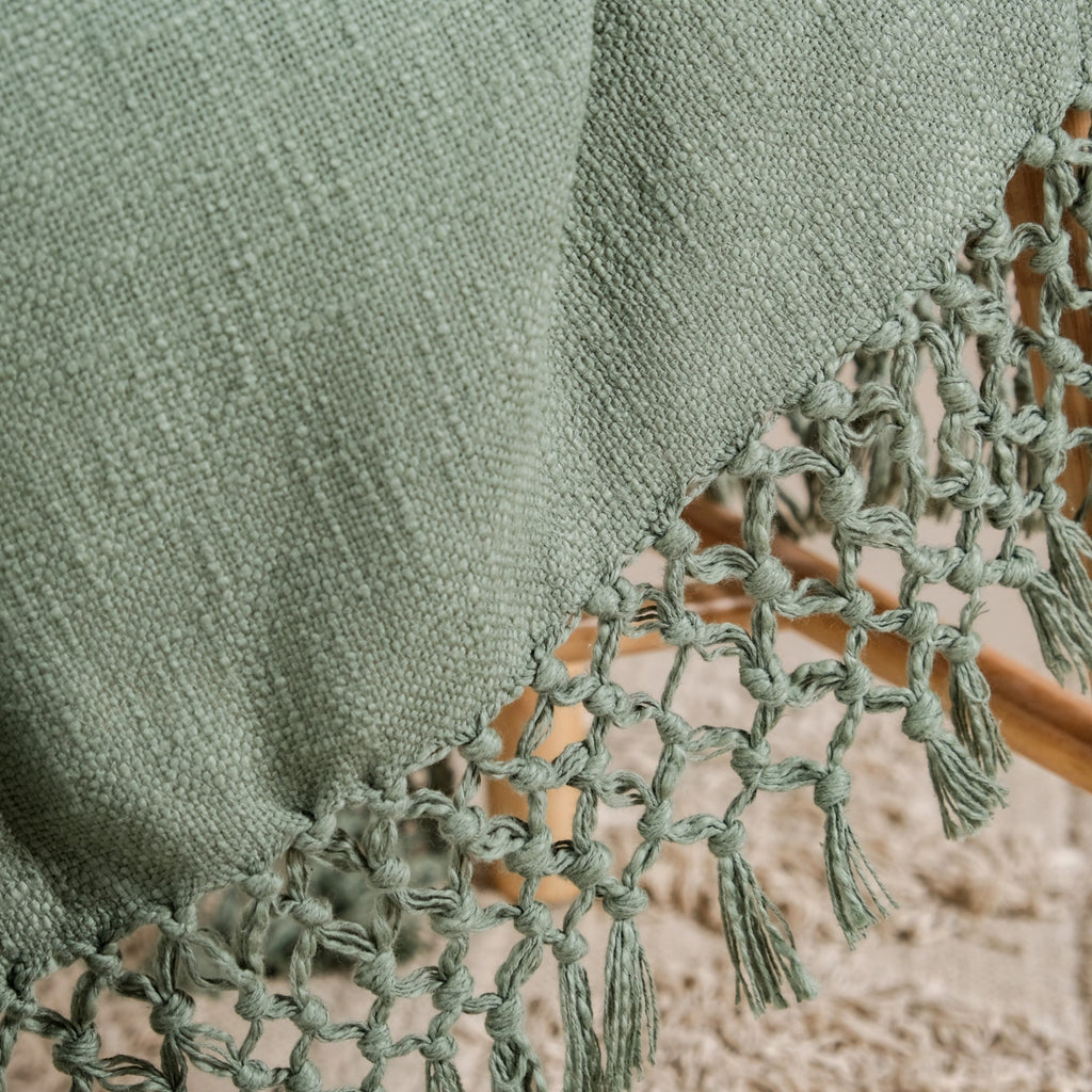 Pure Cotton Woven Throw Blanket Nestasia