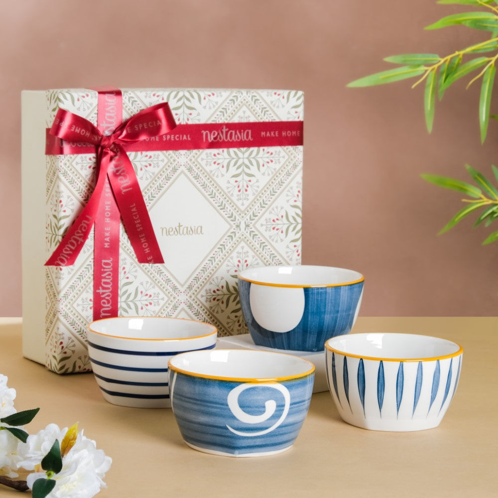 Bowl Set Of 4 With Gift Box Nestasia