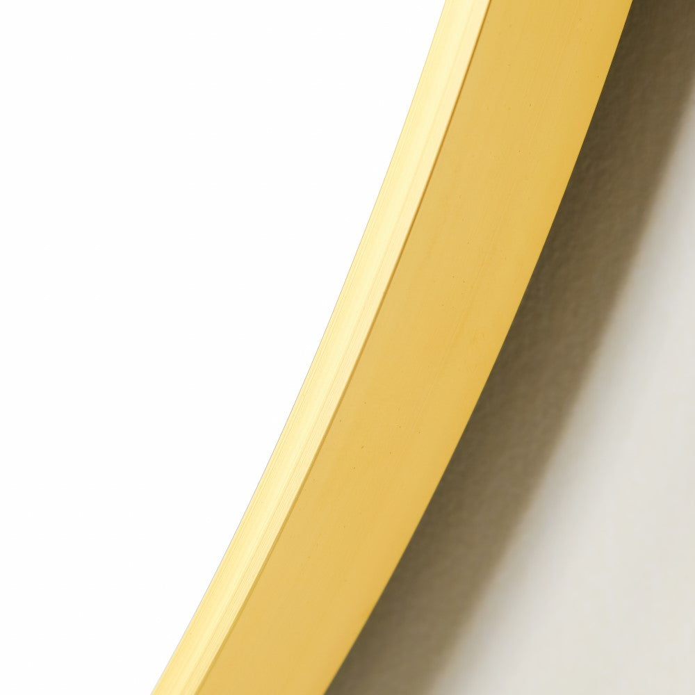 Round Wall Mirror Gold 15 Inch Nestasia