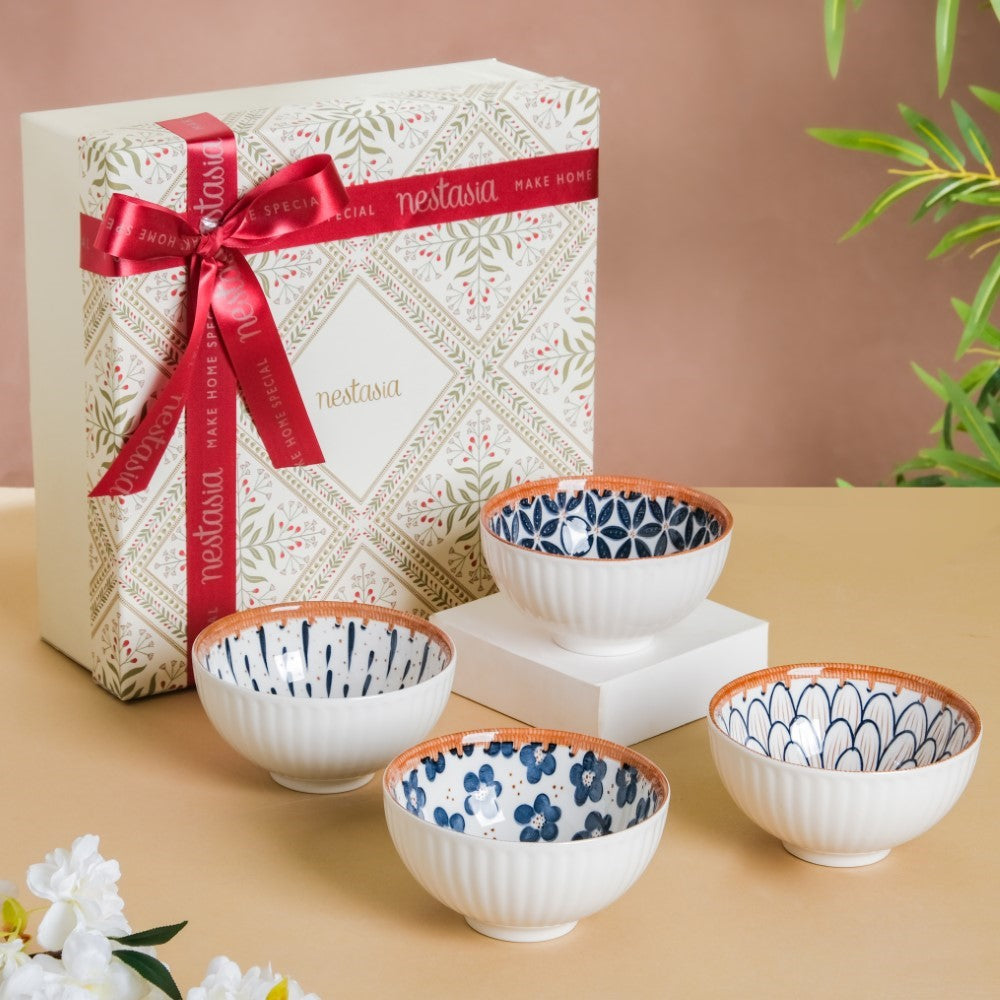 Snack Bowl Set Of 4 With Gift Box Nestasia